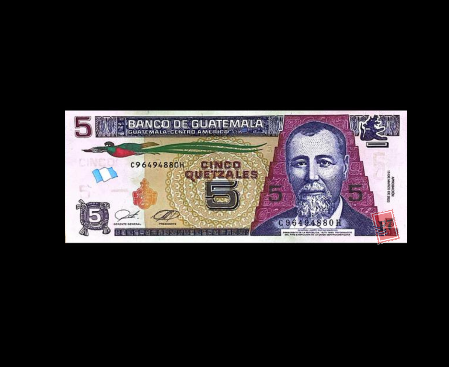 GUATEMALA 5 QUETZALES 2014 - 2023