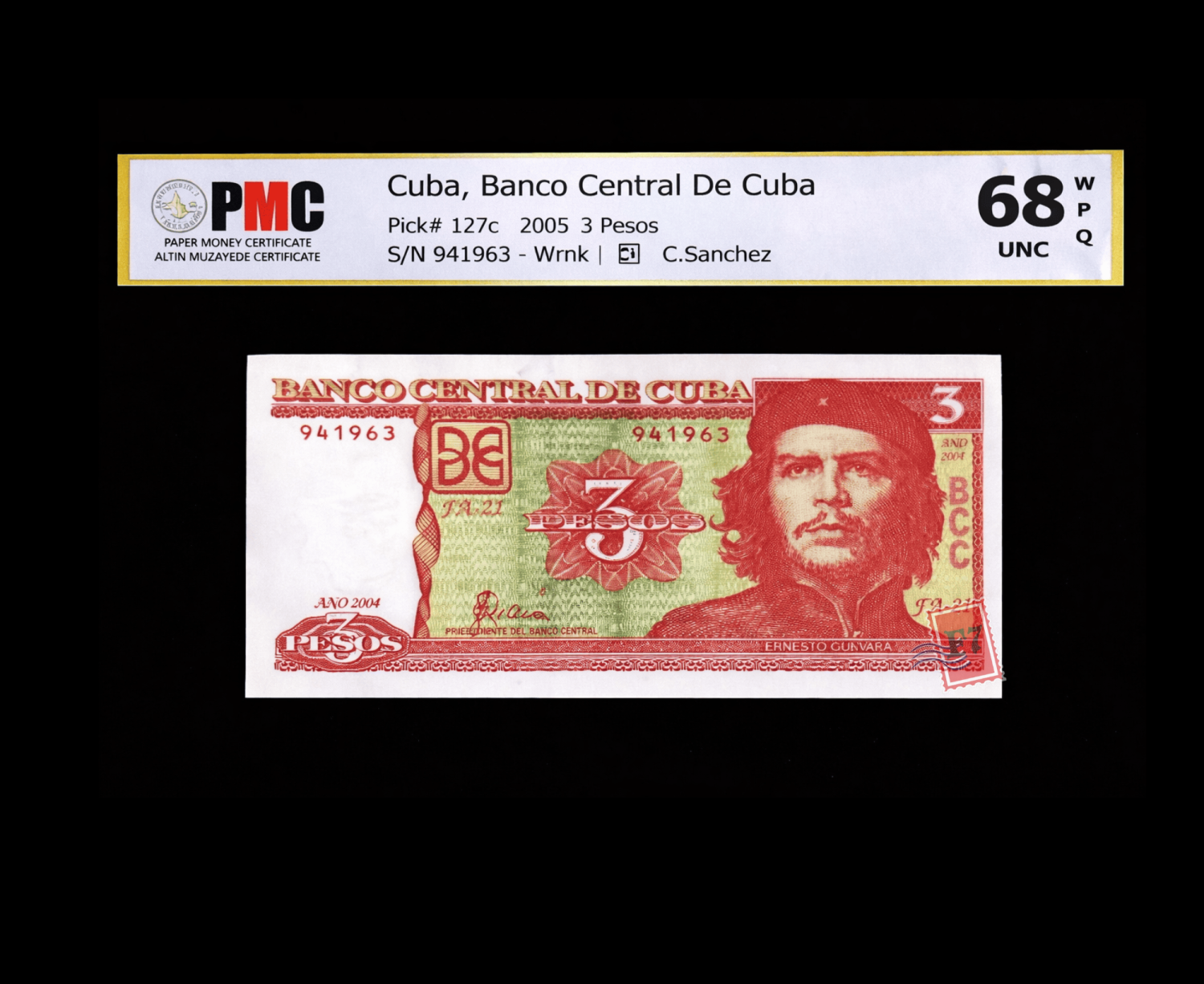 CUBA  3 PESOS PMC68
