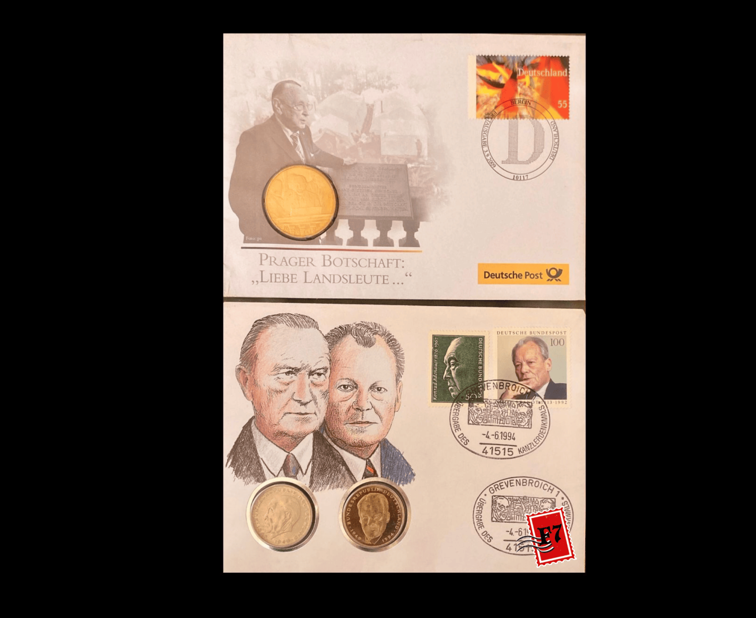 FDC WITH COIN GERMAN SET 22