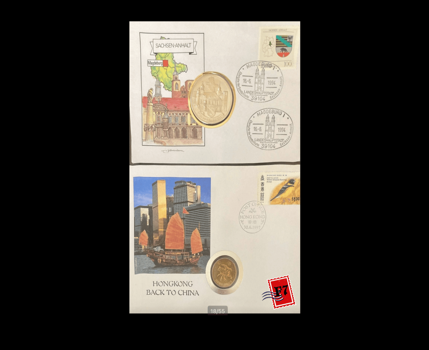 FDC WITH COIN GERMAN SET 9
