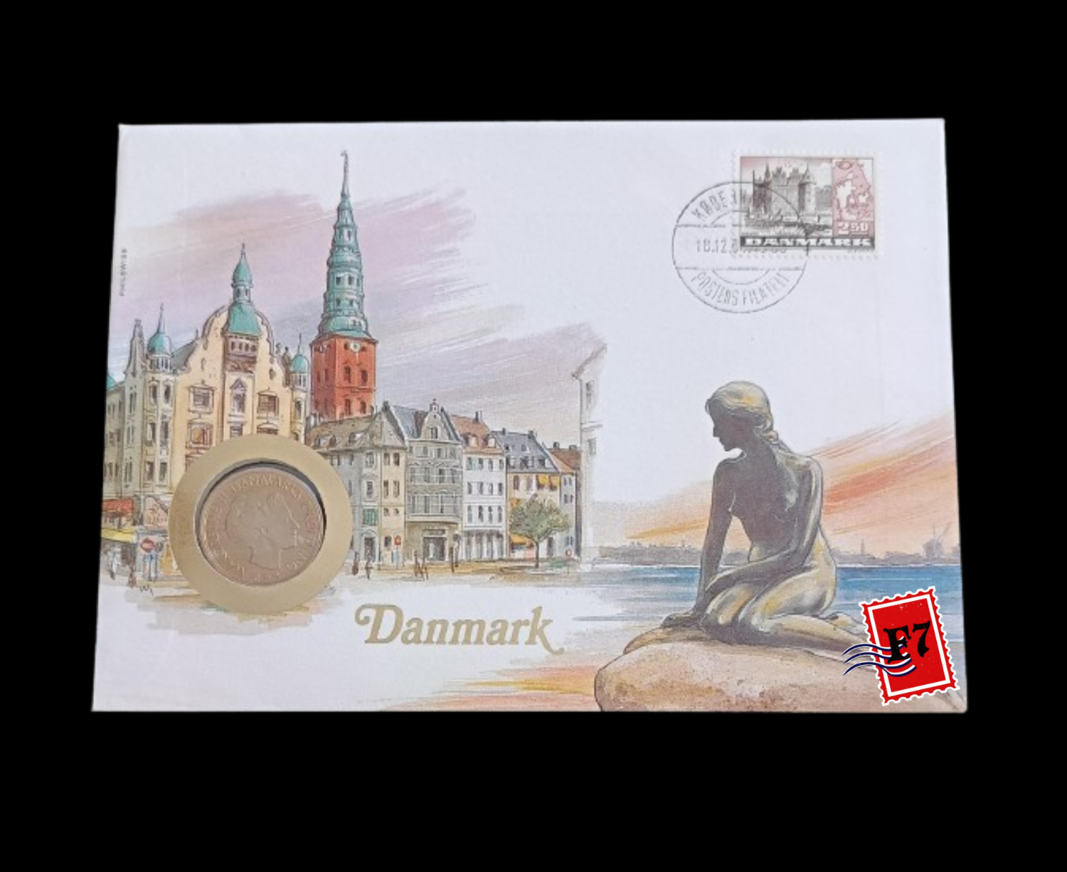 DENMARK ENVELOP WITH COIN