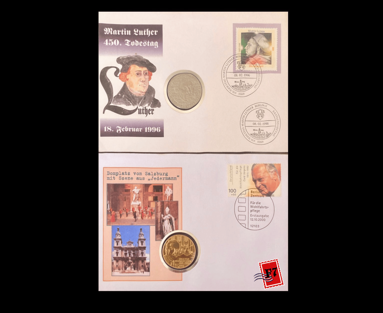 FDC WITH COIN GERMAN SET 45