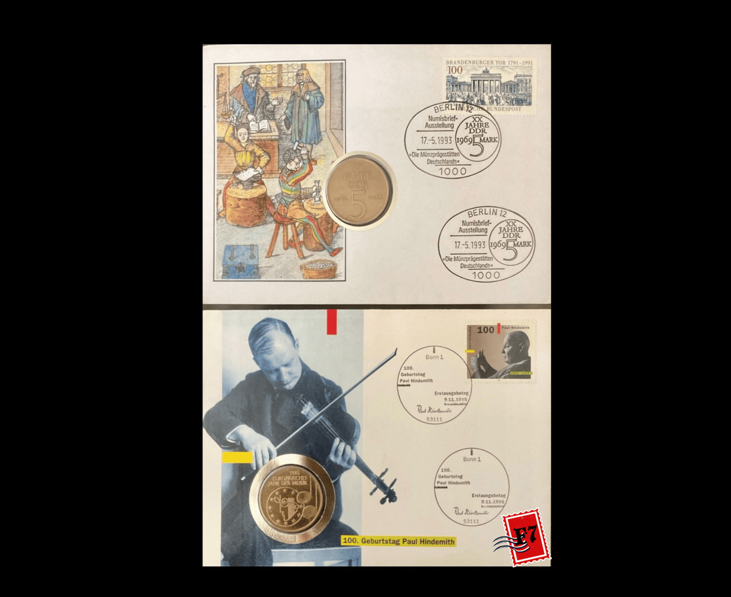 FDC WITH COIN GERMAN SET 43