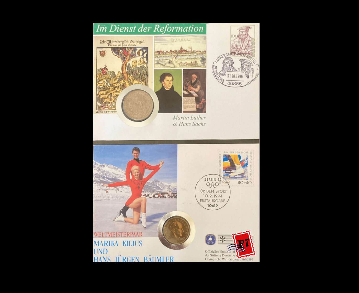 FDC WITH COIN GERMAN SET 10