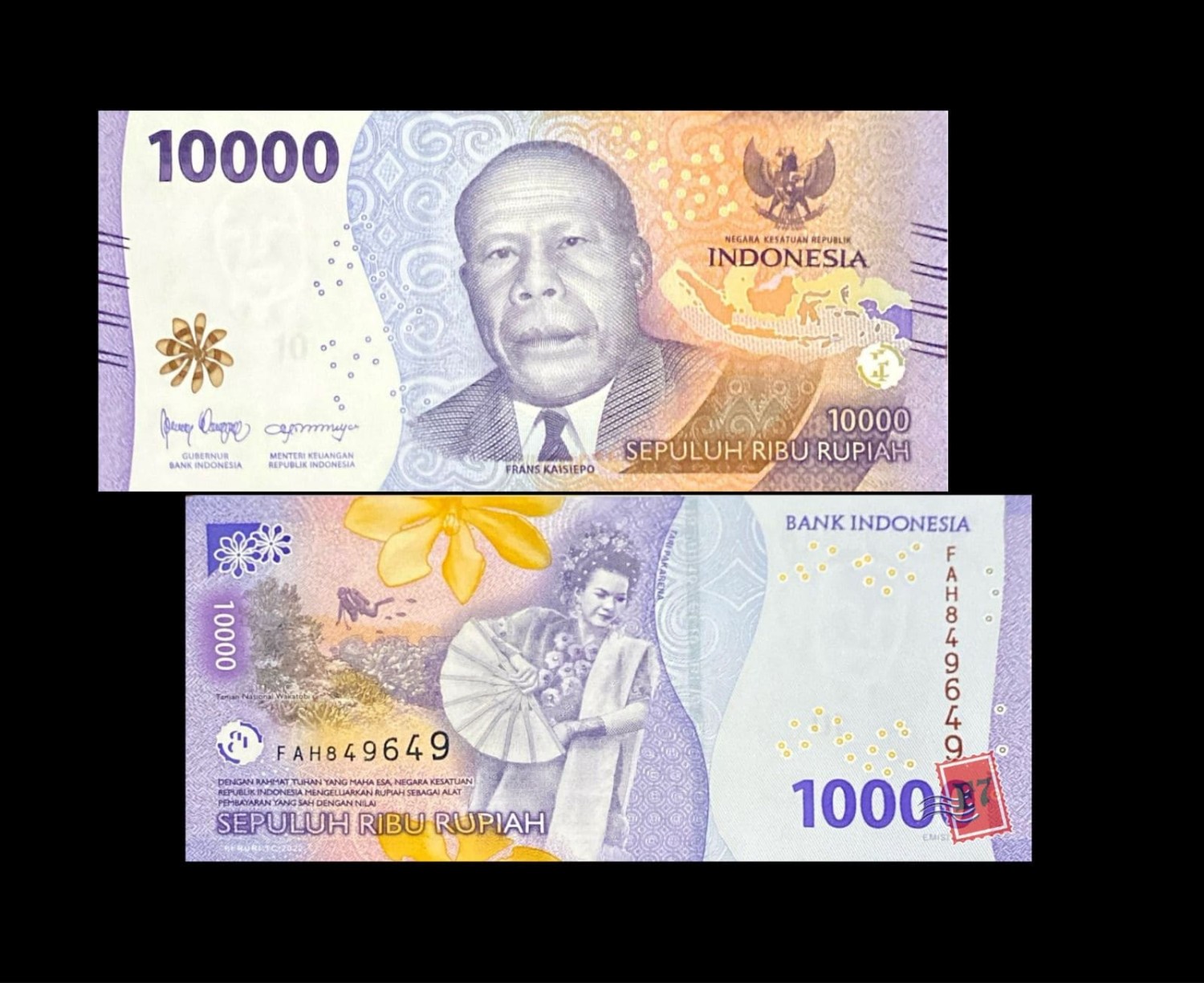 INDONESIA 10 000 RUPIAH 2016 - 2024