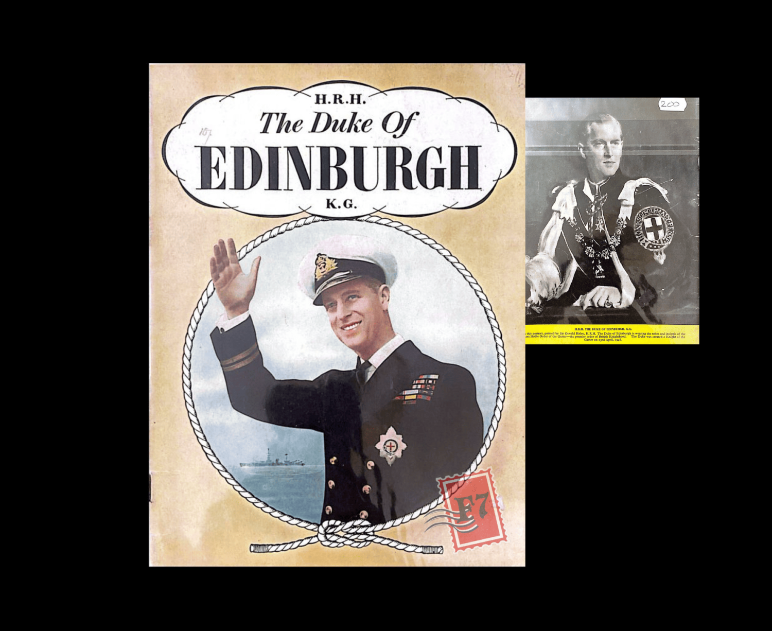 INTAGE 1949 PICTORIAL SOUVENIR BOOKLET TITLED H.R.H. THE DUKE OF EDINBURGH K.G., PUBLISHED BY H.A. & W.L. PITKIN LTD